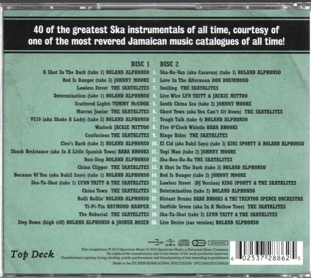 Various Artists - Top Deck Presents: Ska Instrumentals - Double Cd