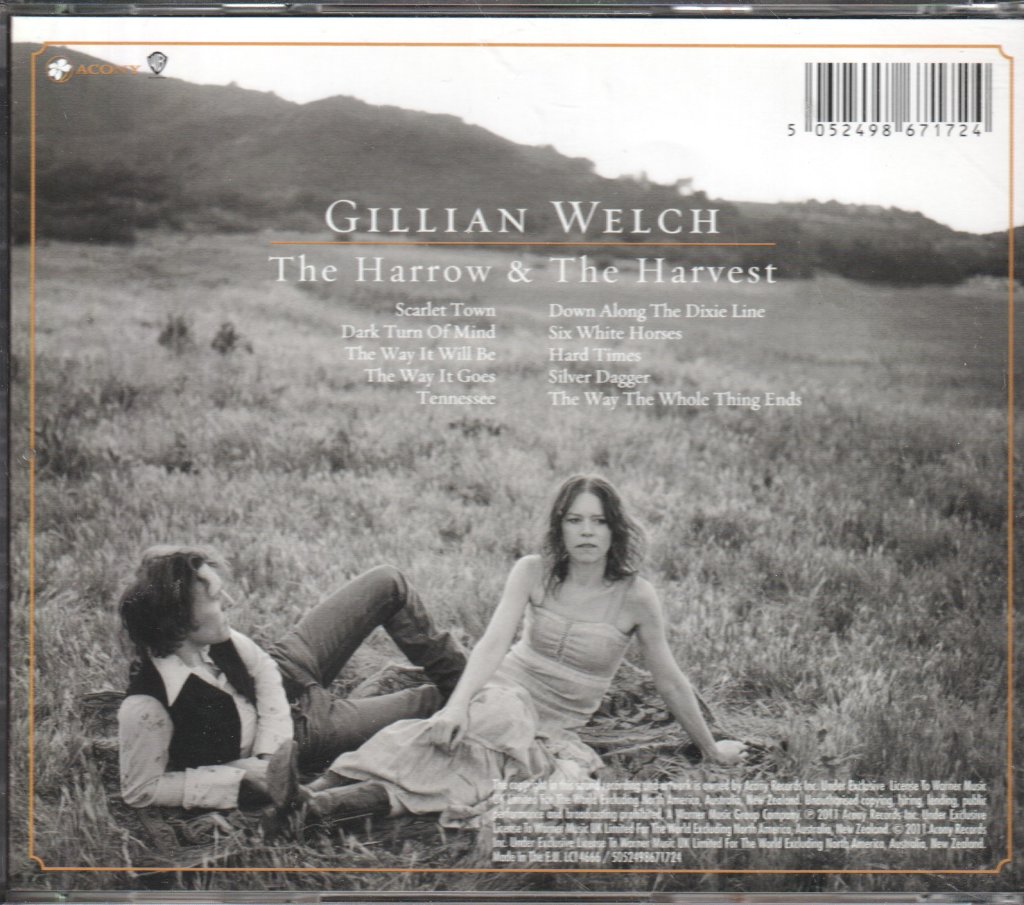 Gillian Welch - Harrow and The Harvest - Cd