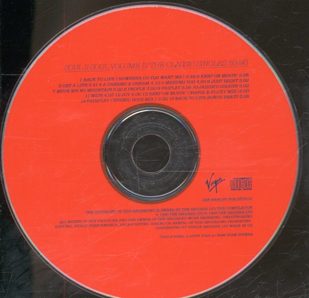 Soul II Soul - Volume IV The Classic Singles 88-93 - Cd