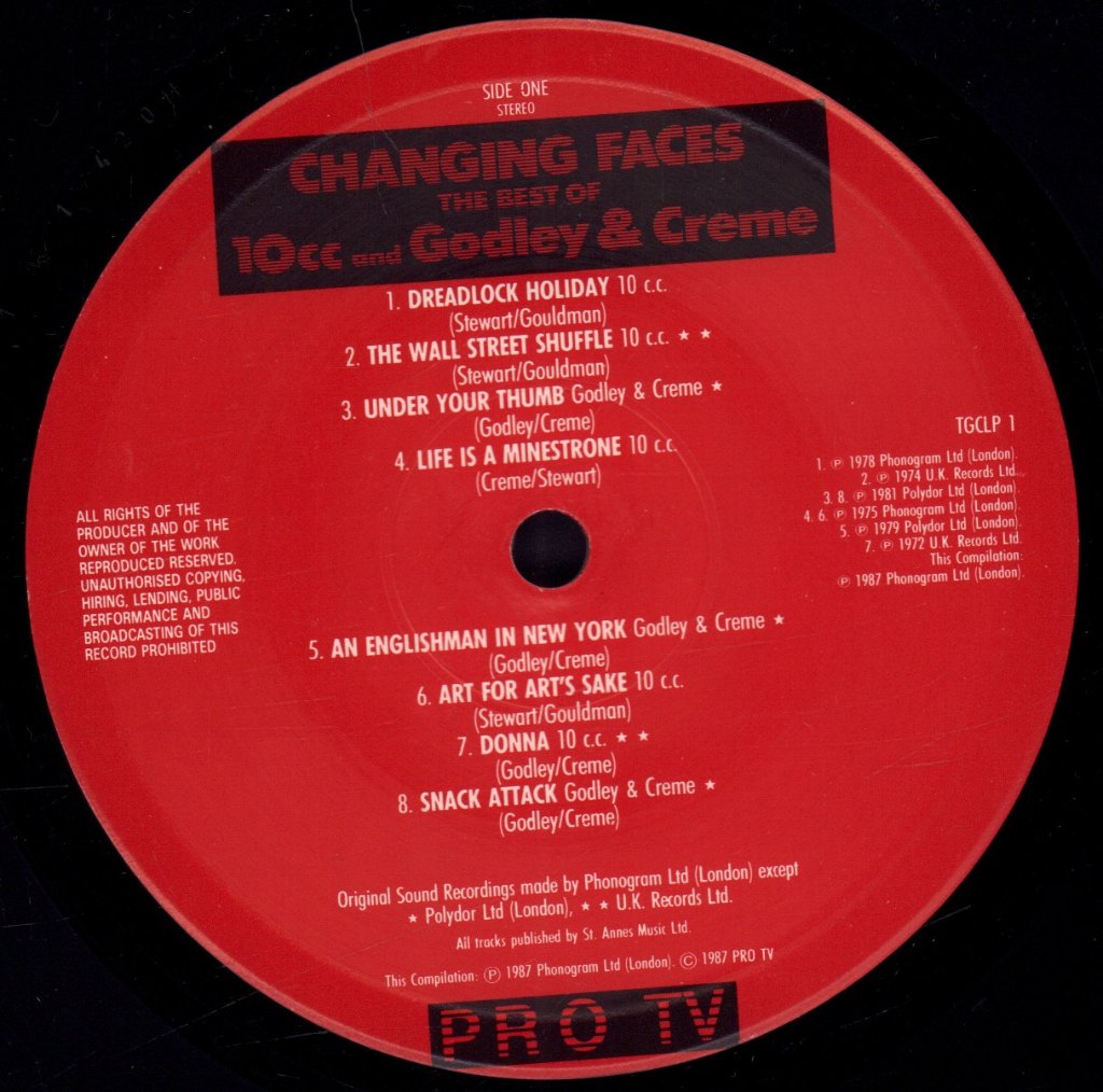 10Cc And Godley And Creme - Changing Faces - Lp