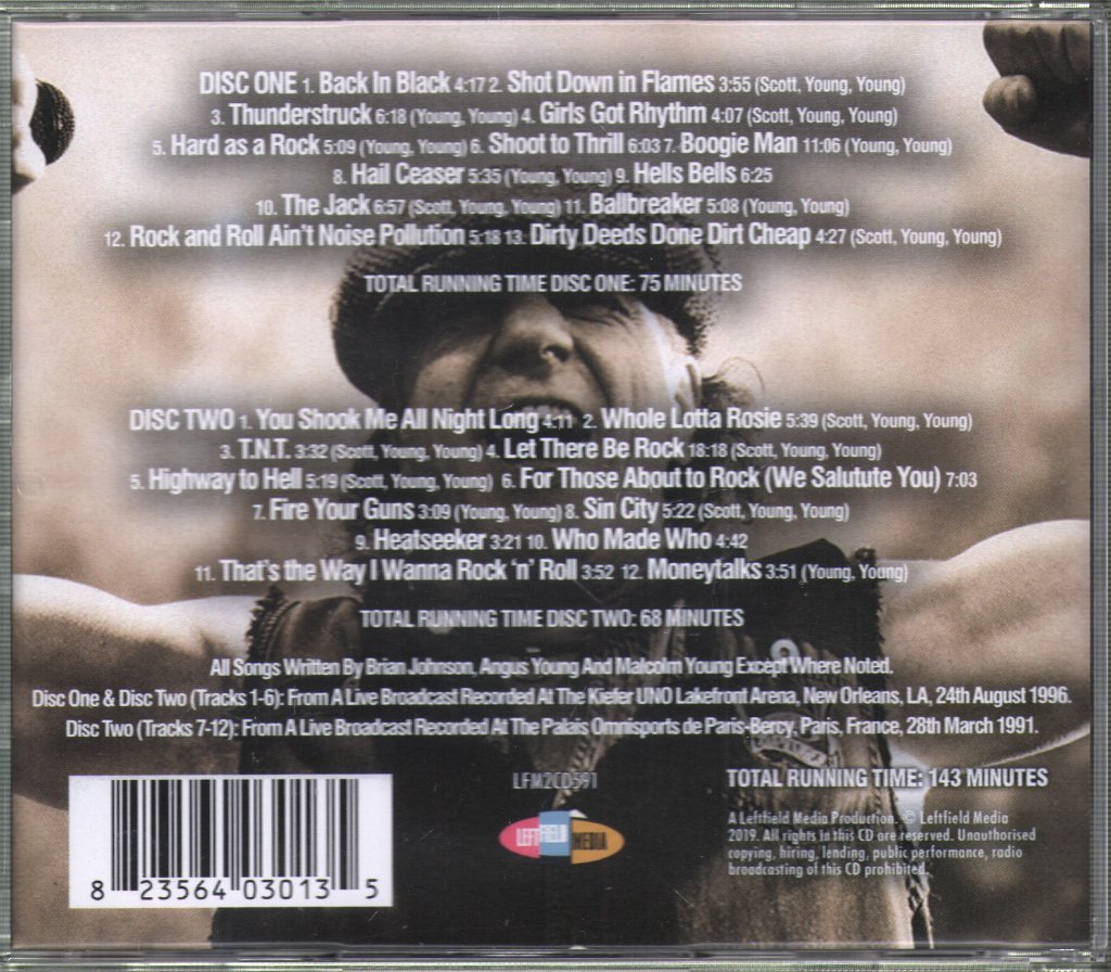 AC/DC - Shot Down In The Big Easy - Double Cd