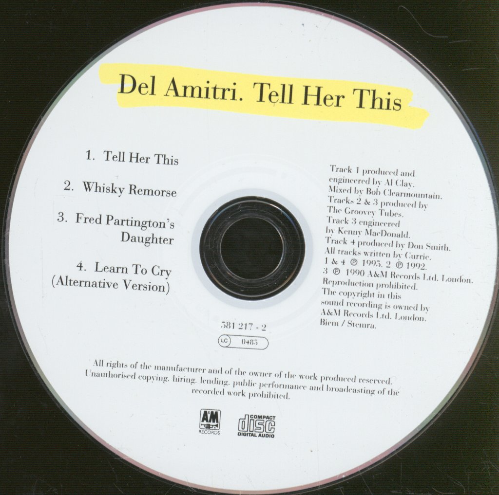 Del Amitri - Tell Her This - Cd