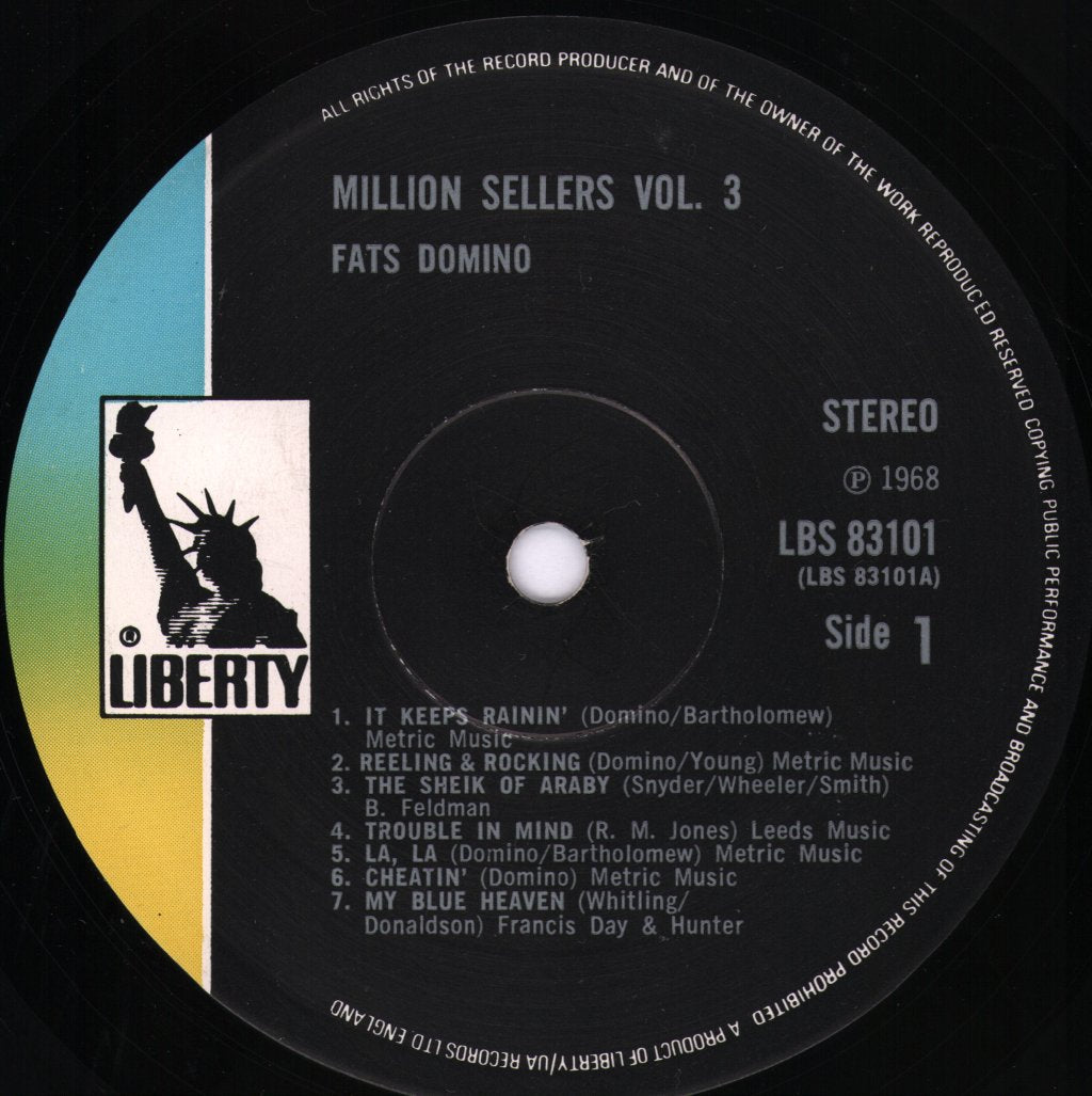 Fats Domino - Million Sellers Vol 3 - Lp