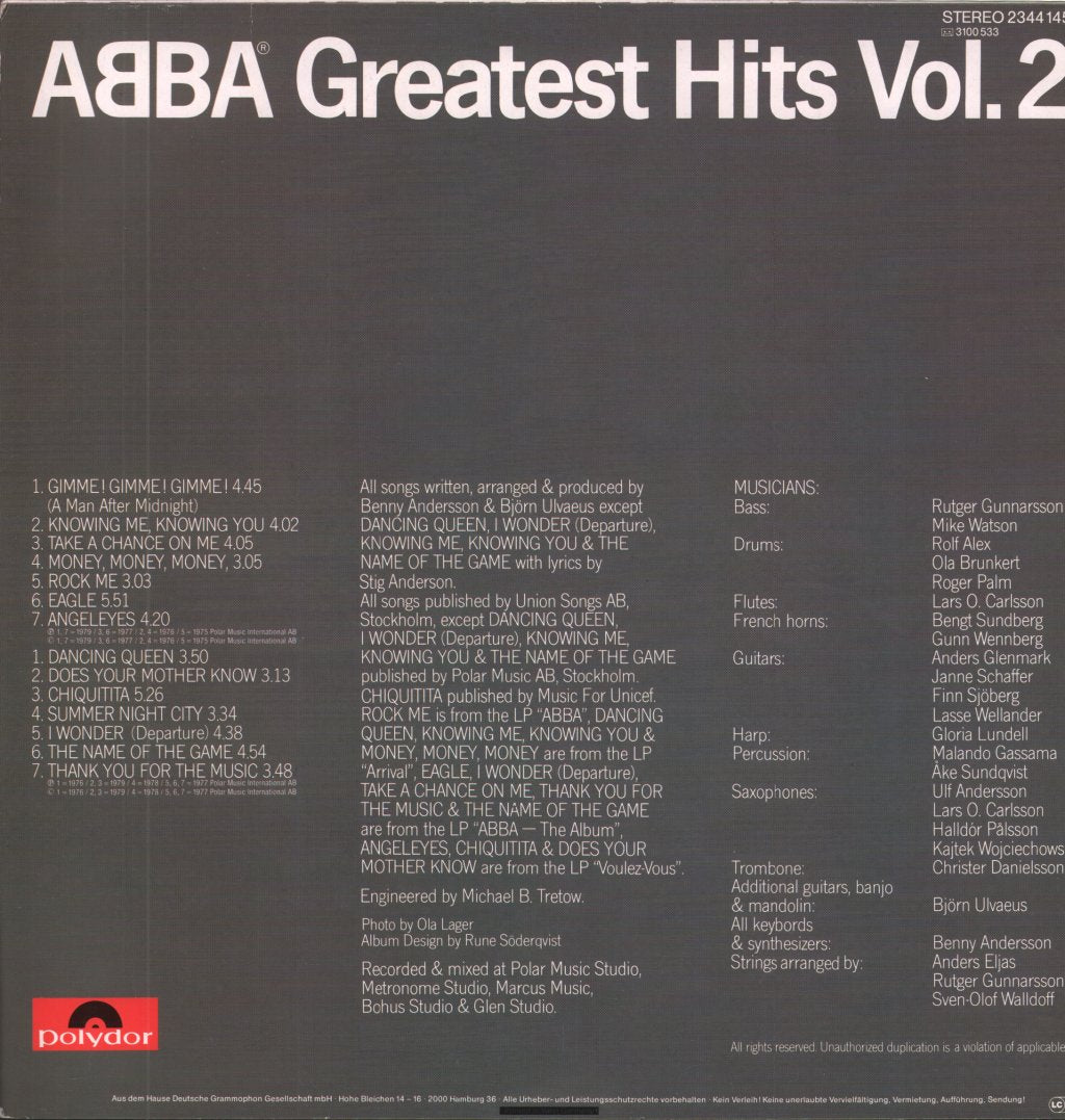 ABBA - Greatest Hits Vol. 2 - Lp