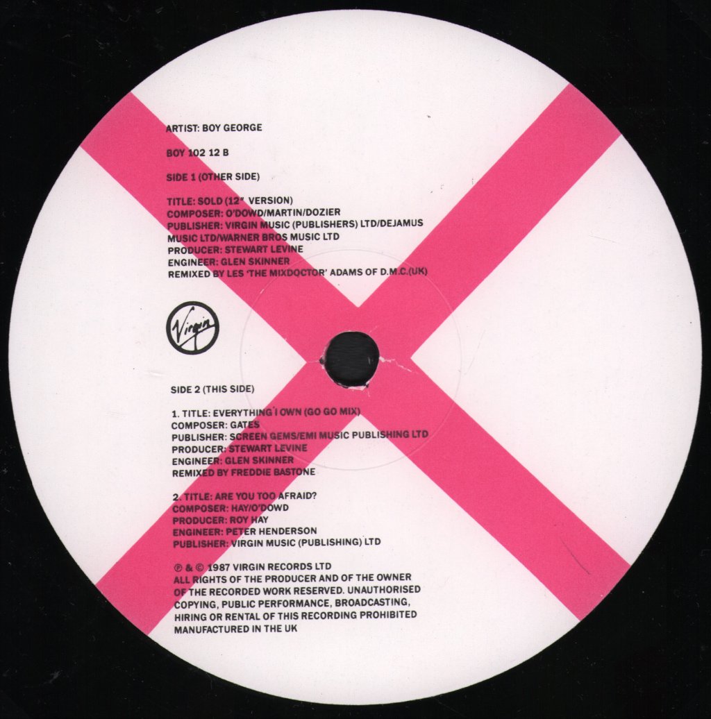 Boy George - Sold - 12 Inch