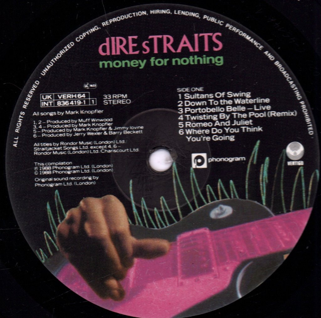 Dire Straits - Money For Nothing - Lp