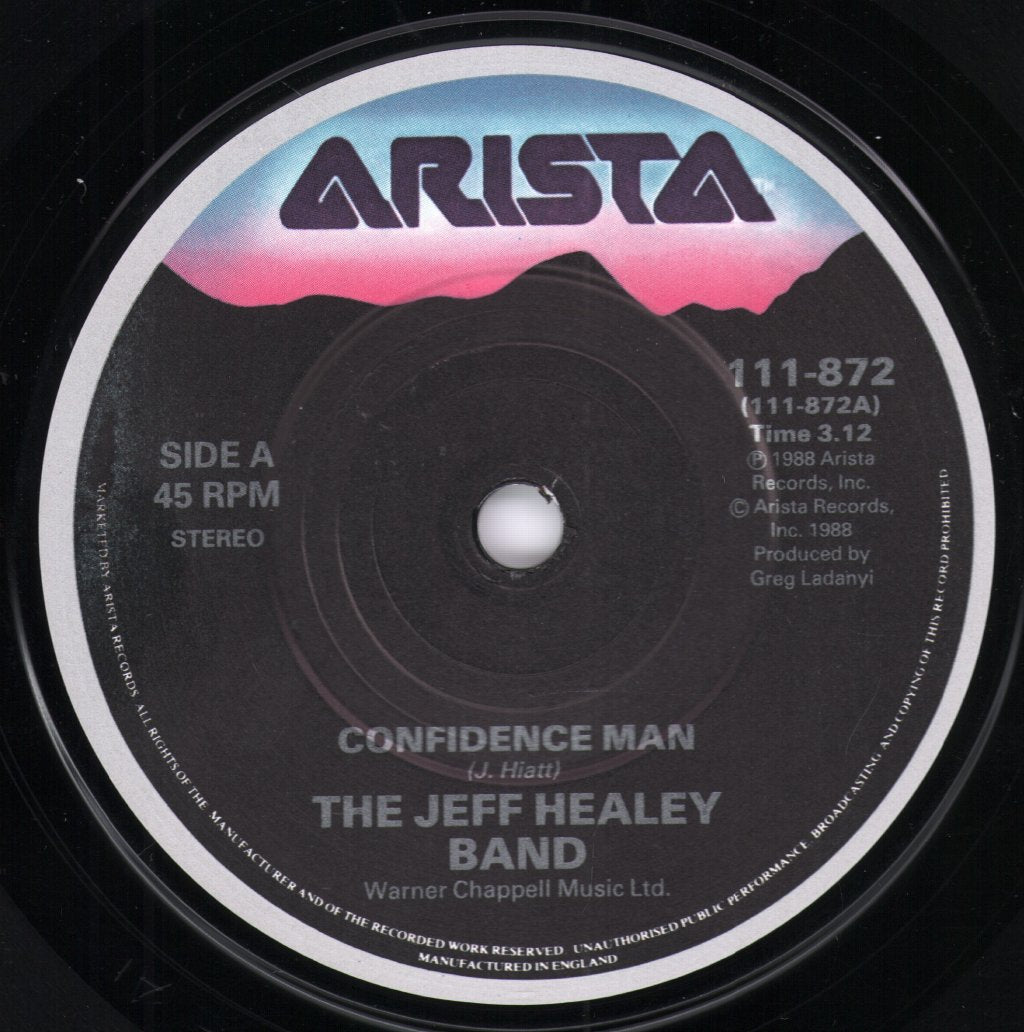 Jeff Healey Band - Confidence Man - 7 Inch