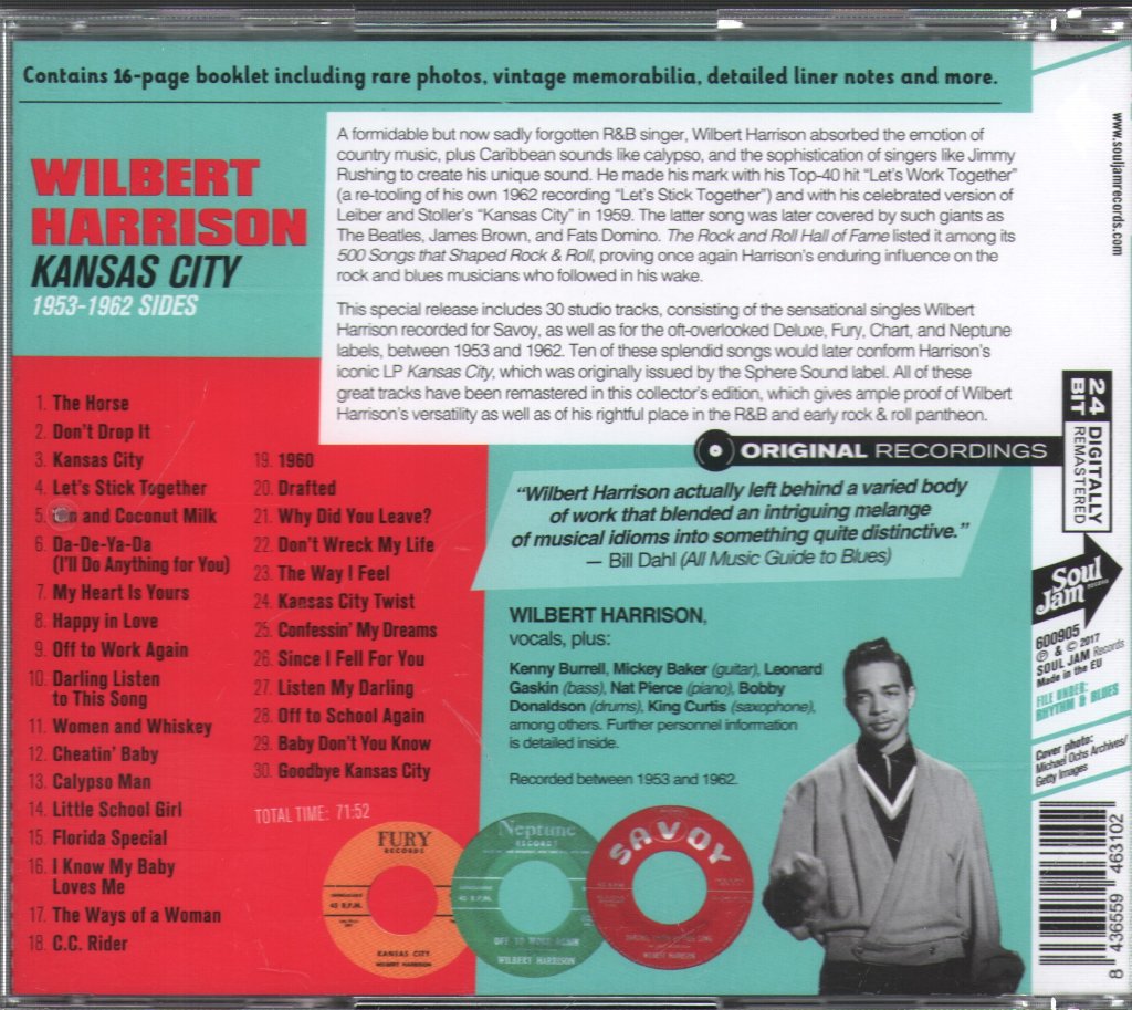 Wilbert Harrison - Kansas City 1953-1962 Sides - Cd