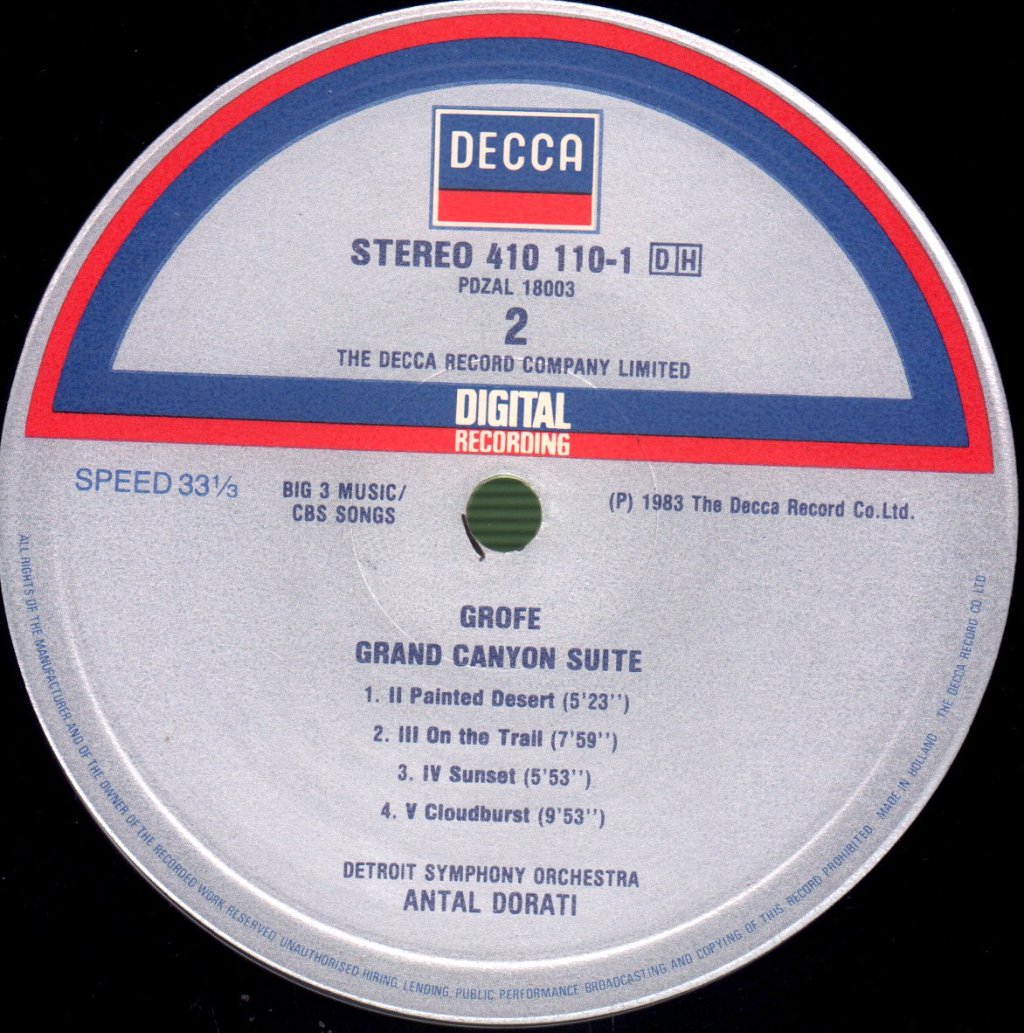 Grofe / Gershwin - Grand Canyon Suite / Porgy And Bess - Lp