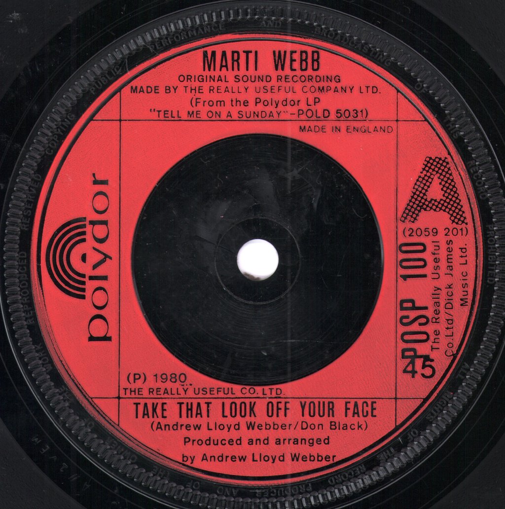 Marti Webb - Take That Look Off Your Face - 7 Inch