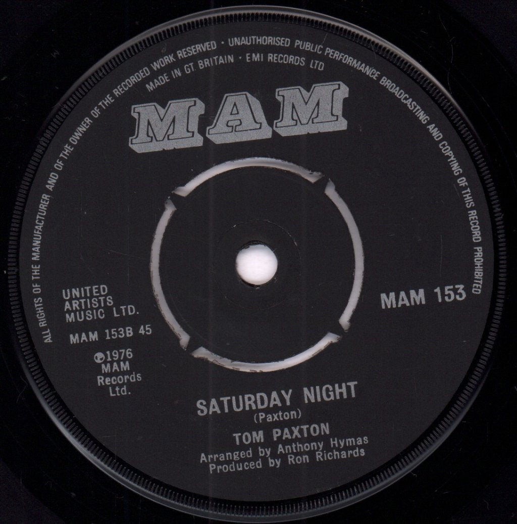 Tom Paxton - Last Thing On My Mind - 7 Inch