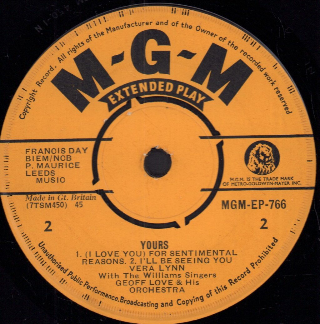 Vera Lynn - Yours - 7 Inch