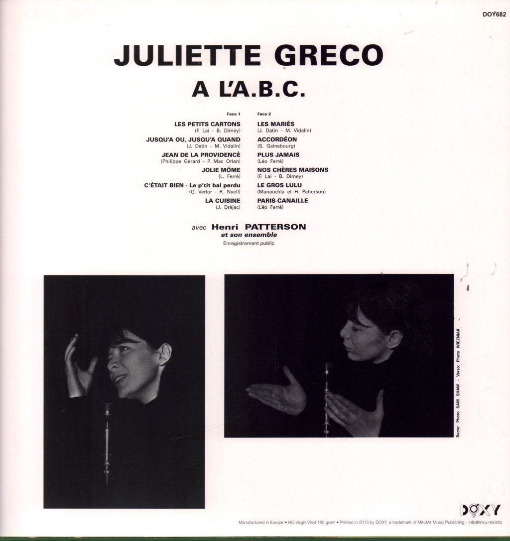 Juliette Greco - A L'A.B.C. - Lp