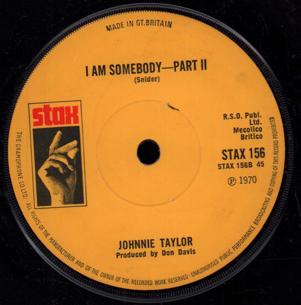Johnnie Taylor - I Am Somebody - 7 Inch
