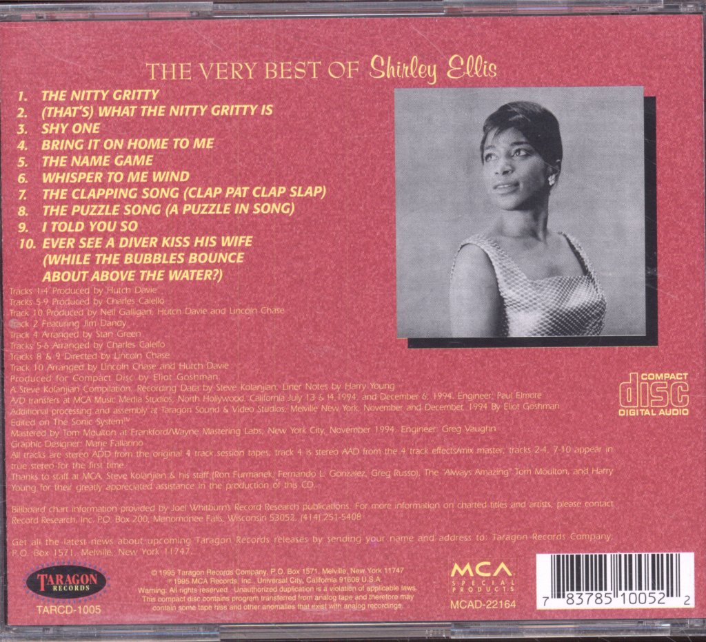 Shirley Ellis - Very Best Of Shirley Ellis - Cd