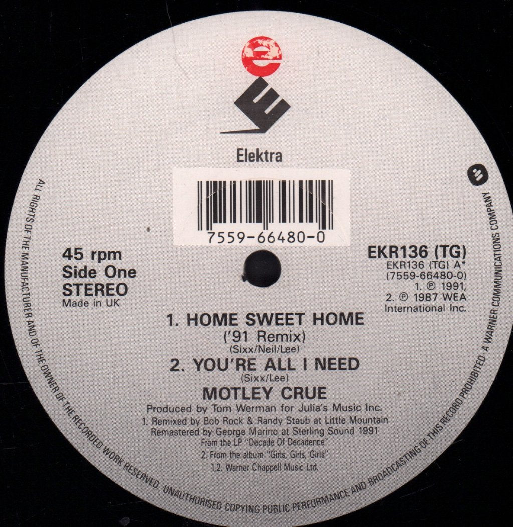 Motley Crue - Home Sweet Home - 12 Inch
