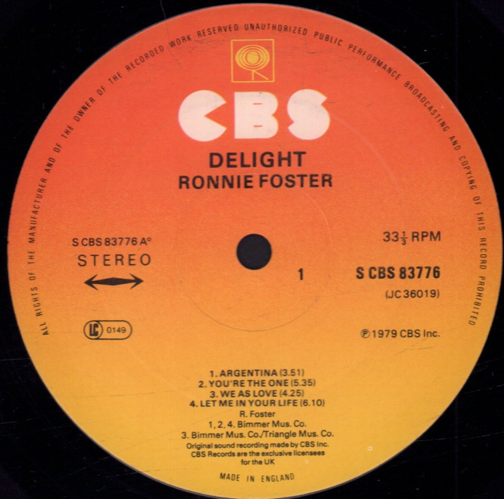Ronnie Foster - Delight - Lp