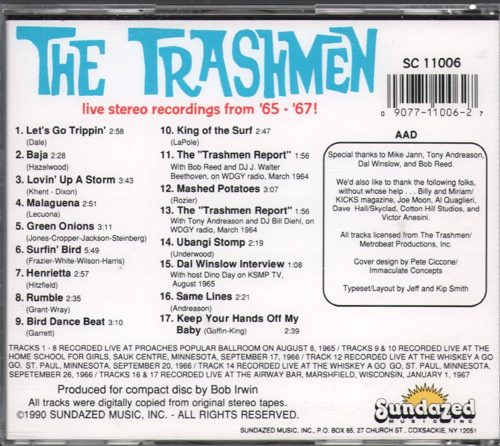 Trashmen - Live Bird 65-67 - Cd