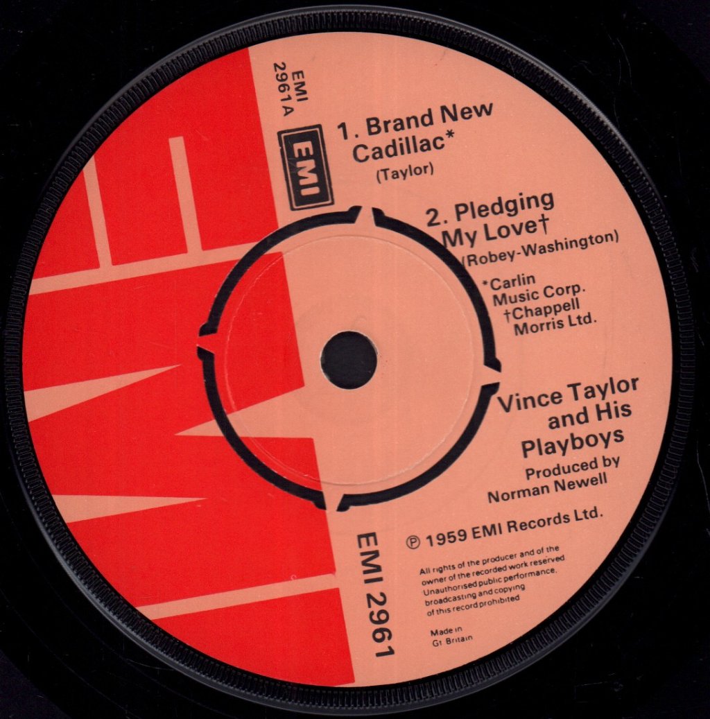 Vince Taylor And The Playboys - Brand New Cadillac - 7 Inch