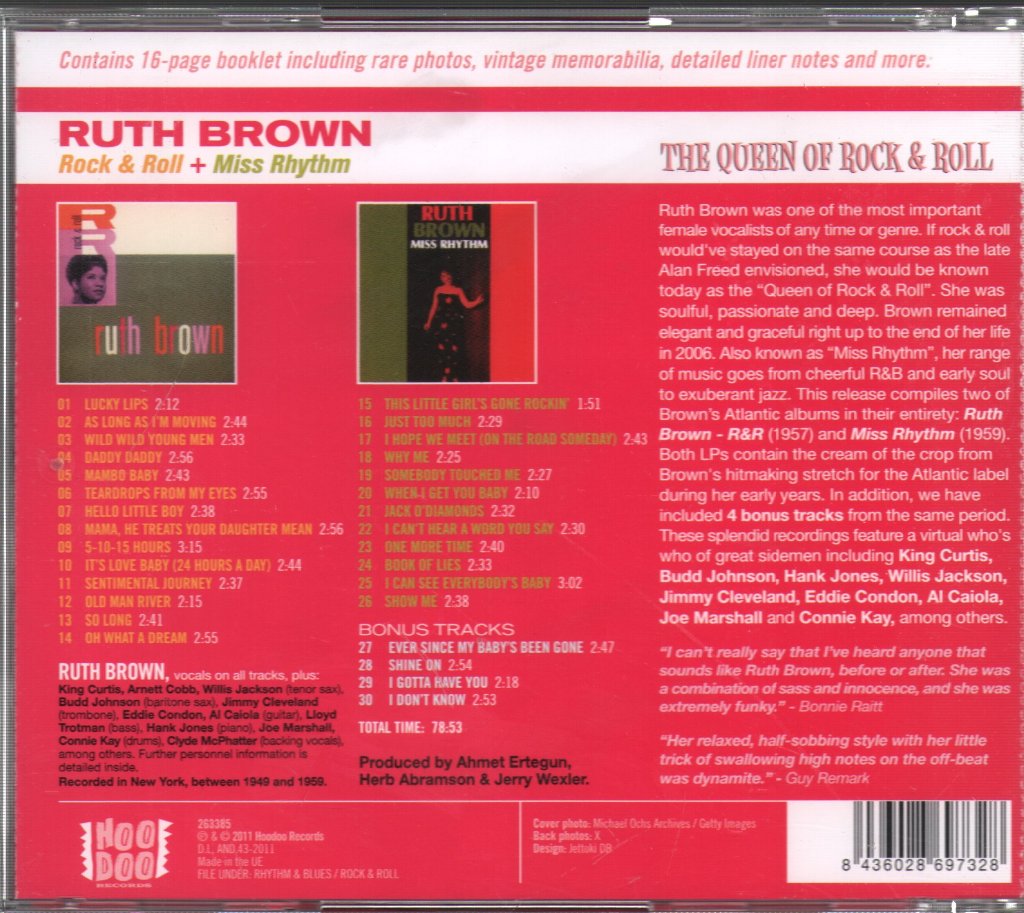 Ruth Brown - Rock & Roll + Miss Rhythm - Cd