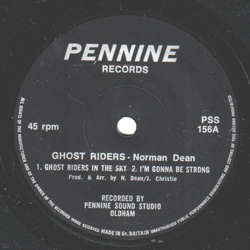 Norman Dean - Ghost Riders - 7 Inch