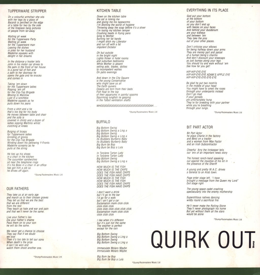 Stump - Quirk Out - Lp