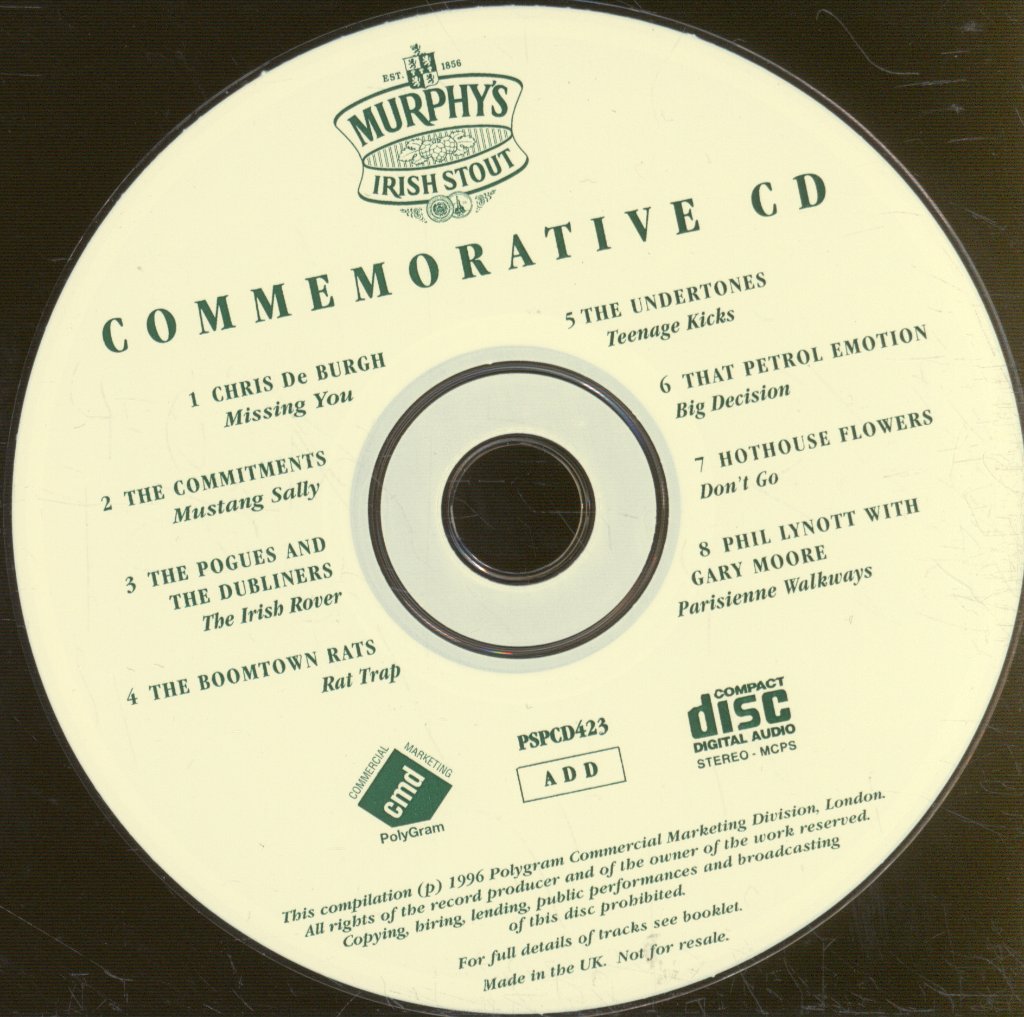Various Artists - Murphy's Irish Stout - Commemorative CD - Cd