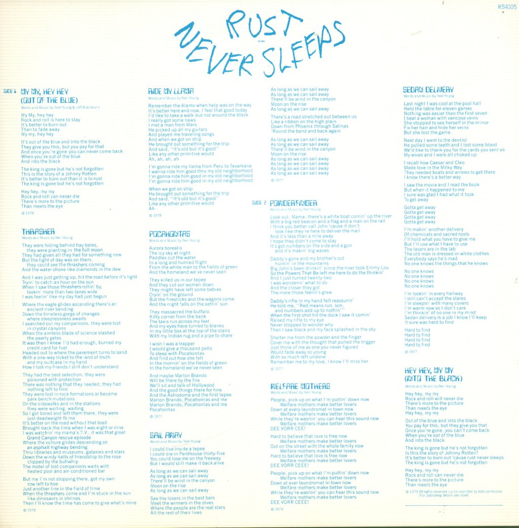 Neil Young - Rust Never Sleeps - Lp