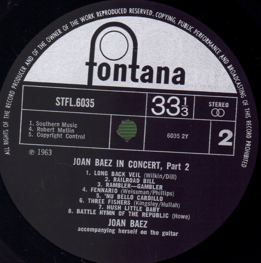 Joan Baez - In Concert Part 2 - Lp