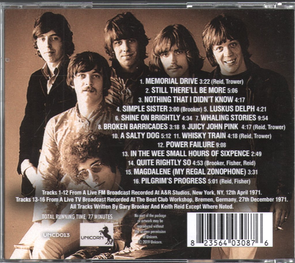 Procol Harum - A&R Studios 1971 - Cd