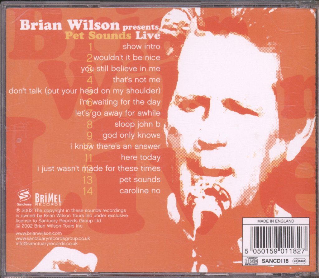 Brian Wilson - Brian Wilson Presents Pet Sounds Live - Cd