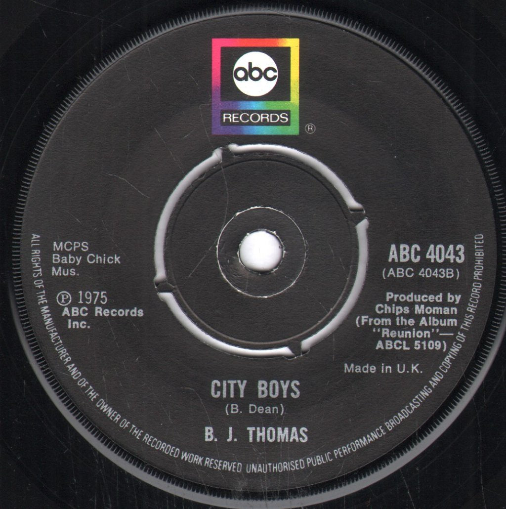 B.J.Thomas - Another Somebody Done Somebody Wrong Song - 7 Inch