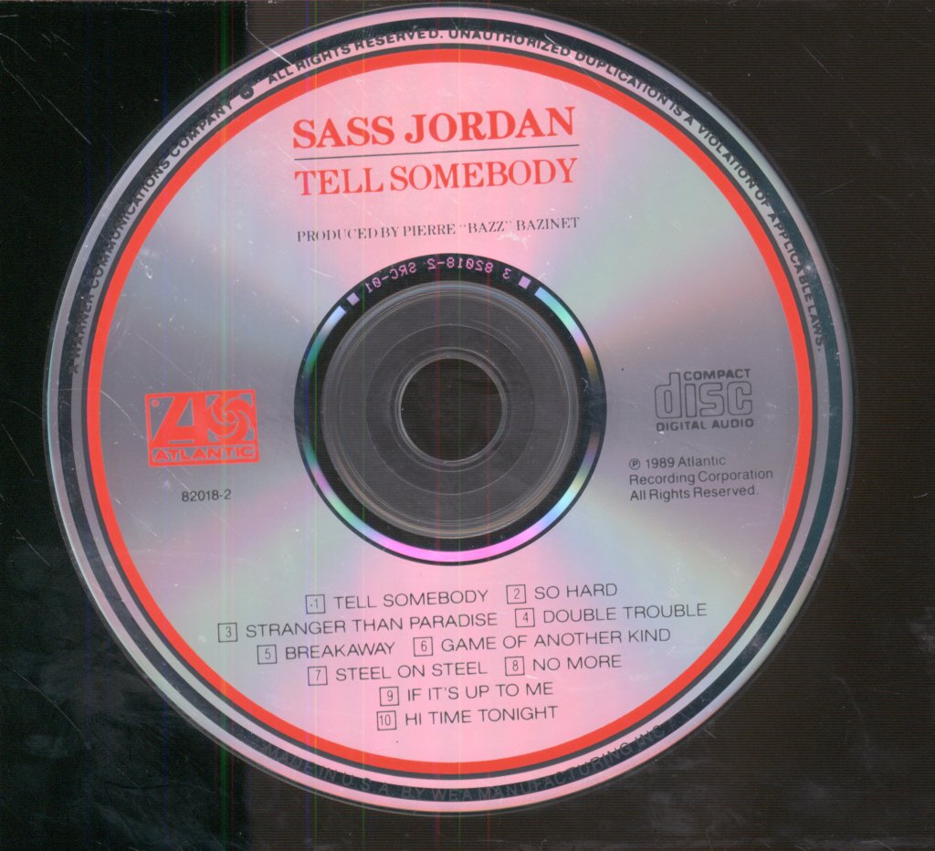 Sass Jordan - Tell Somebody - Cd