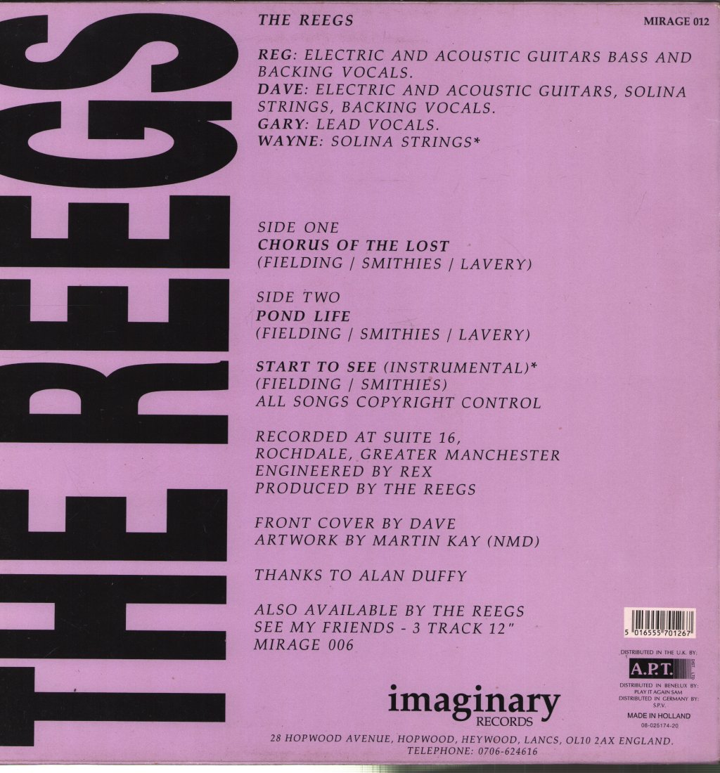 Reegs - Chorus Of The Lost - 12 Inch