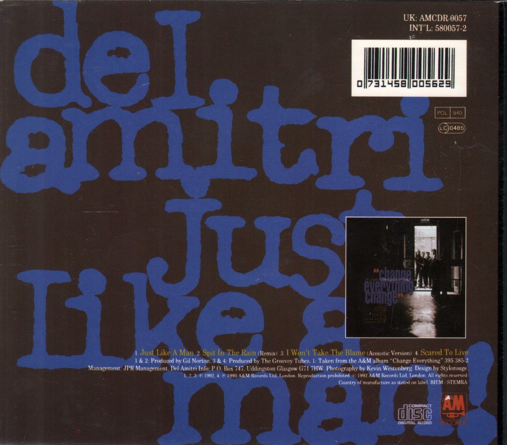 Del Amitri - Just Like A Man - Cd