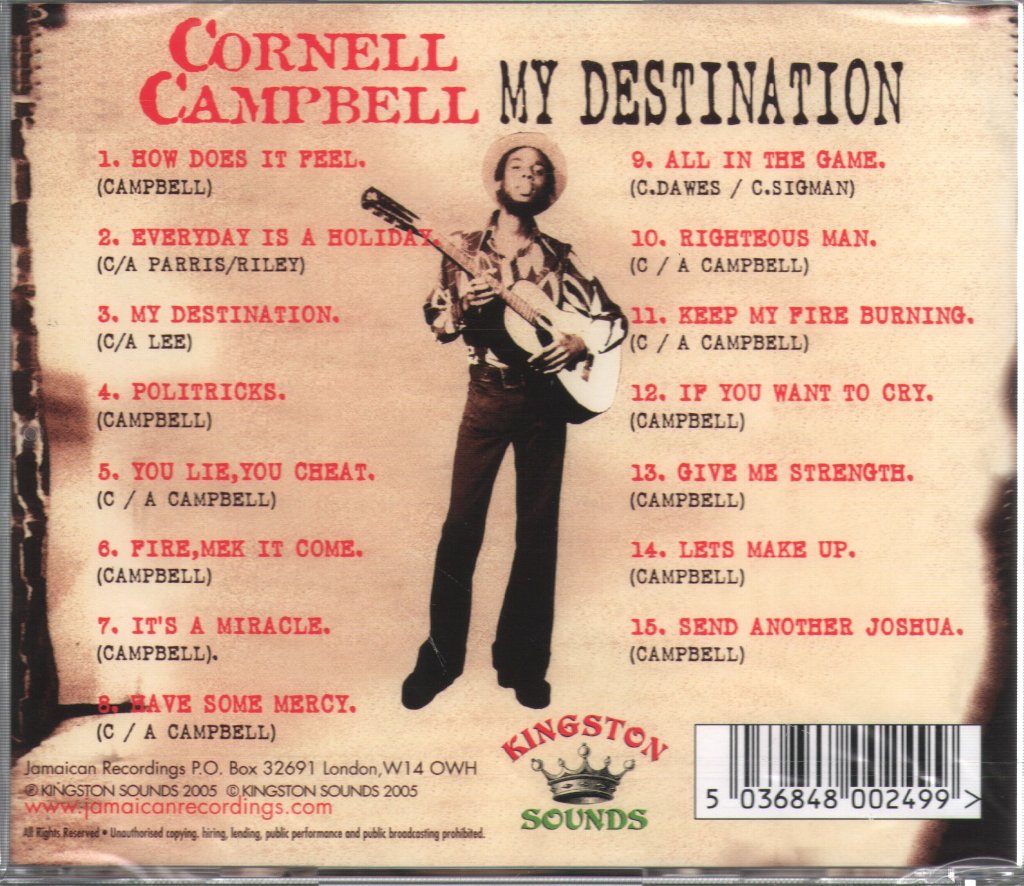 Cornell Campbell - My Destination - Cd