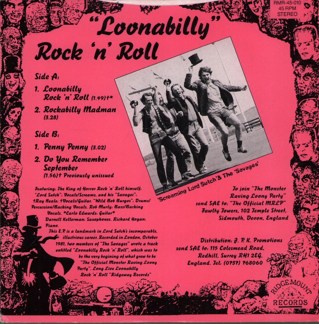 Screaming Lord Sutch And The Savages - Loonabilly - 7 Inch