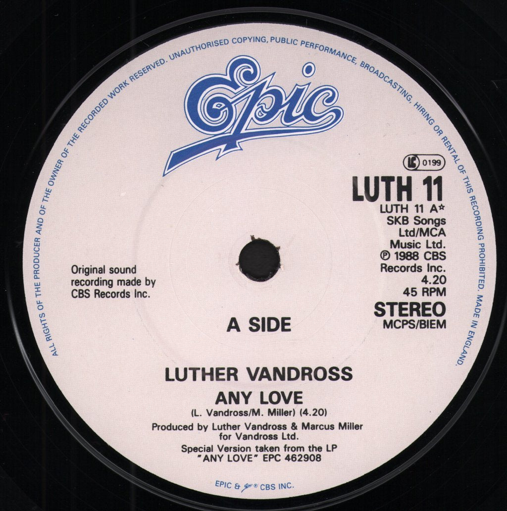Luther Vandross - Any Love - 7 Inch