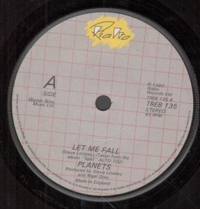 Planets (Synth Pop/New Wave Group) - Let Me Fall - 7 Inch