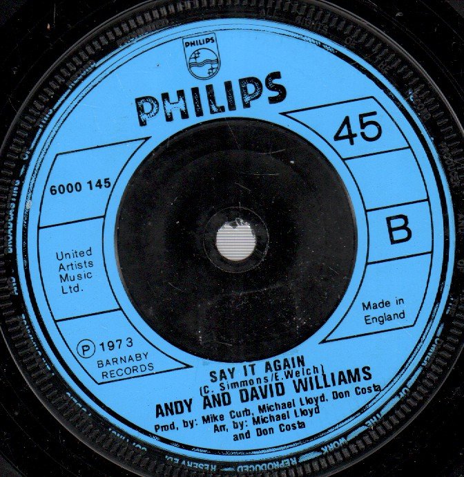 Andy And David Williams - What's Your Name - 7 Inch