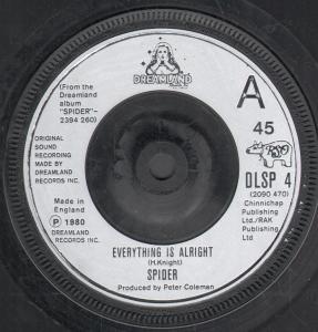 Spider (Metal Group) - Everything Is Alright - 7 Inch