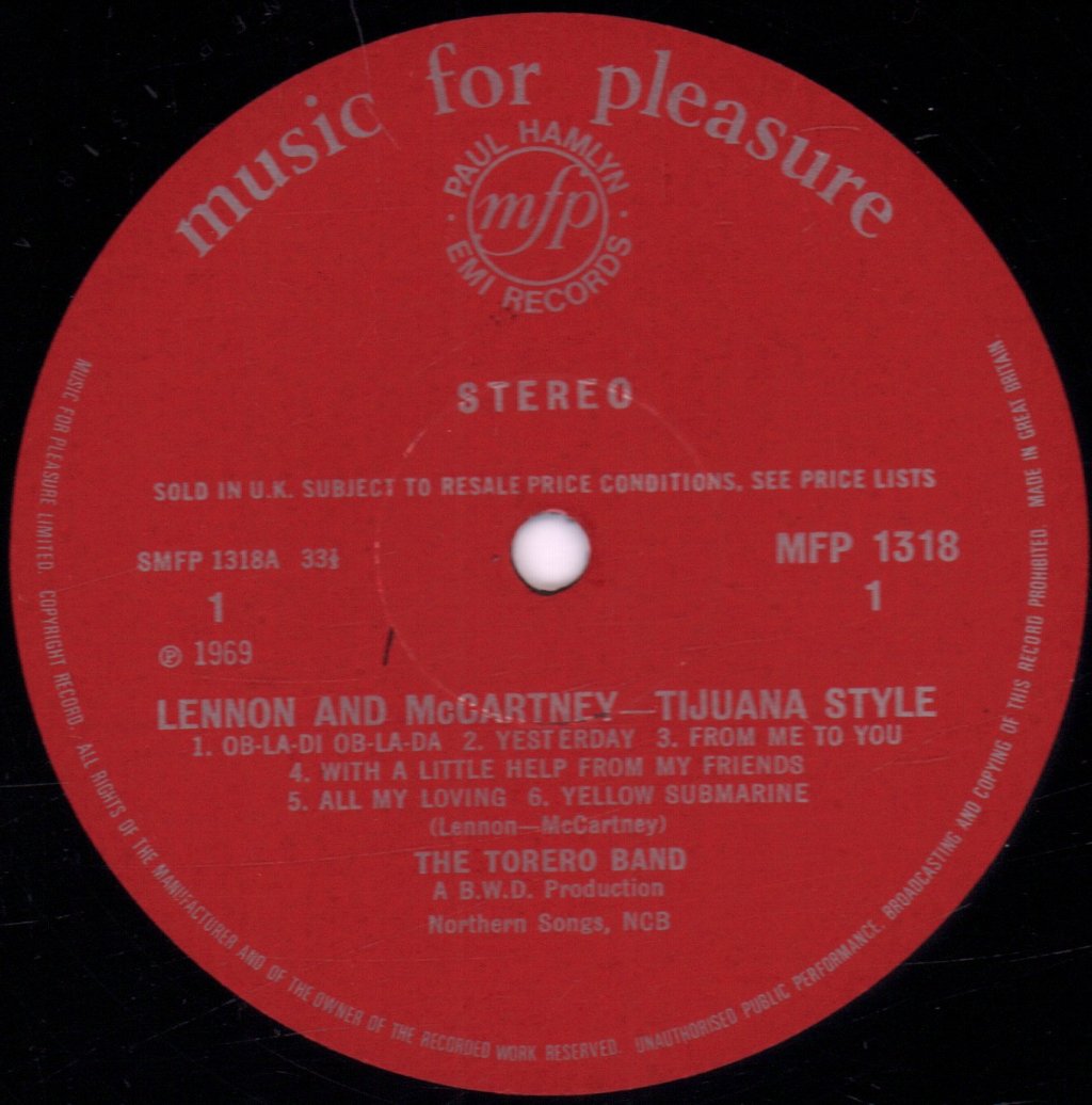 Torero Band - Lennon And Mccartney Tijuana Style - Lp