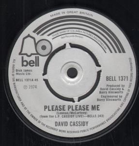 David Cassidy - Please Please Me - 7 Inch