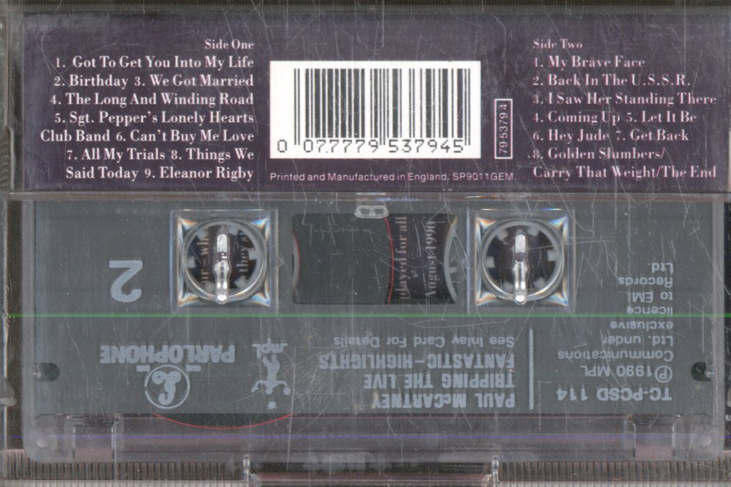 Paul McCartney - Tripping The Live Fantastic - Highlights! - Cassette