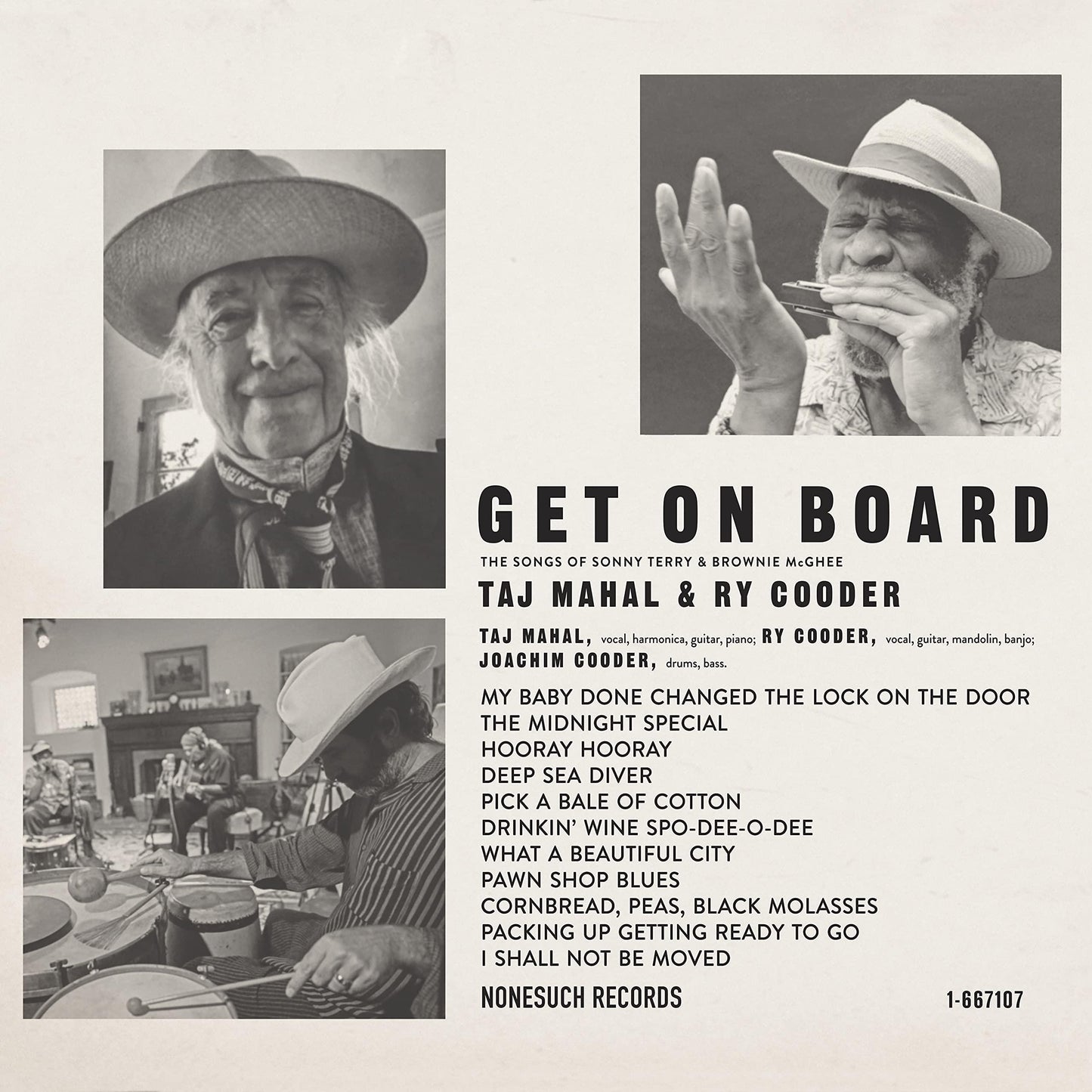 Taj Mahal & Ry Cooder - Get On Board (The Songs of Sonny Terry & Brownie McGhee) - Lp