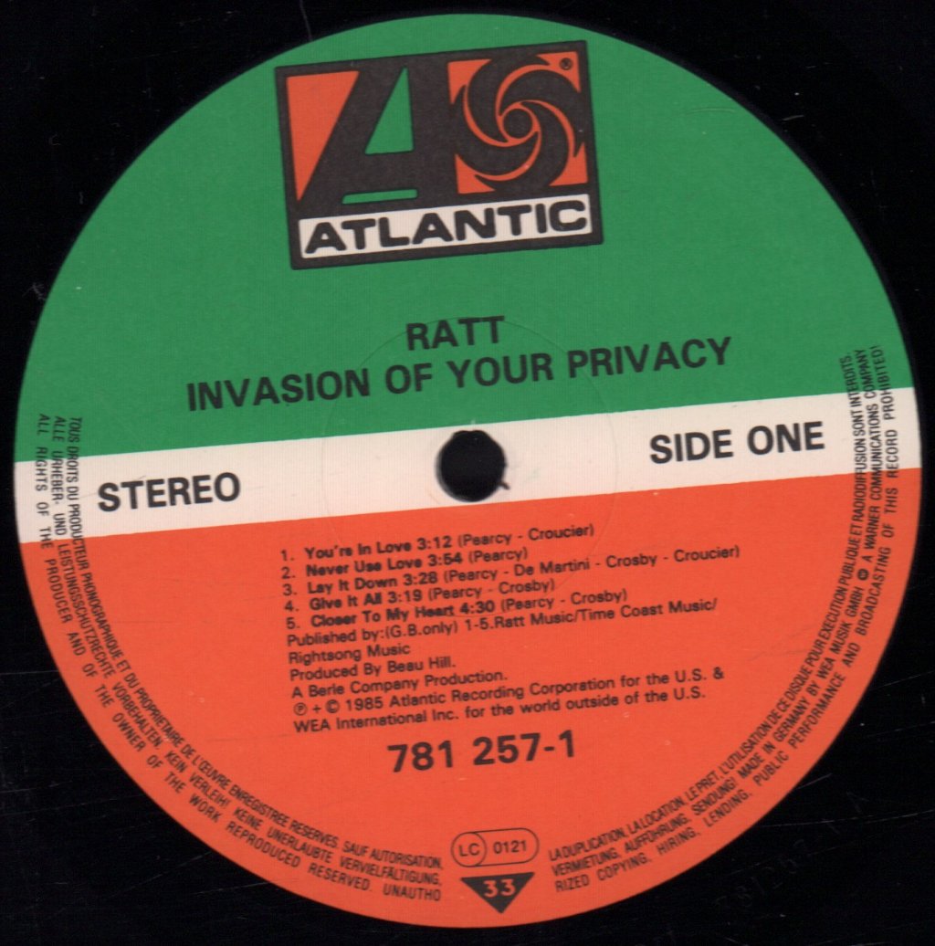 Ratt - Invasion Of Your Privacy - Lp
