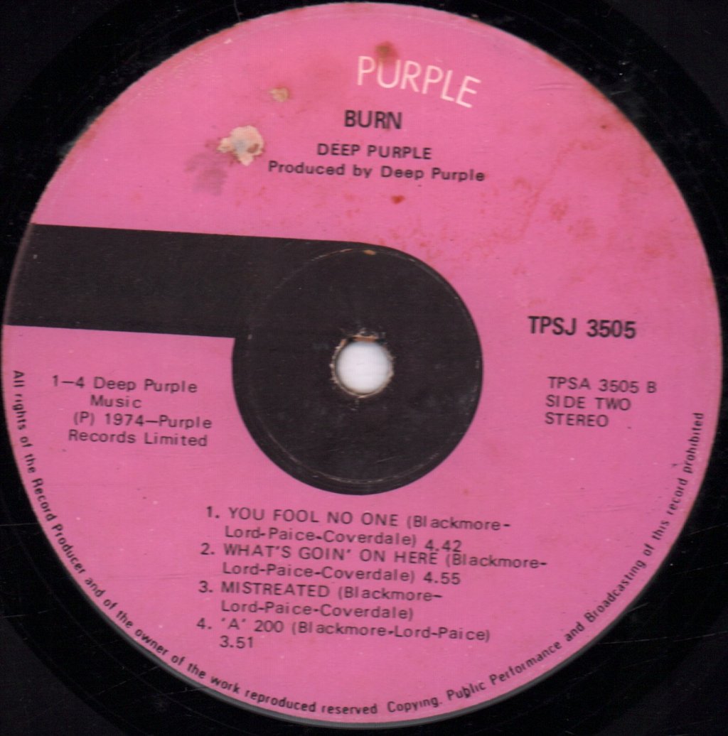 Deep Purple - Burn - Lp