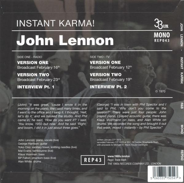 John Lennon - Instant Karma! - 7 Inch