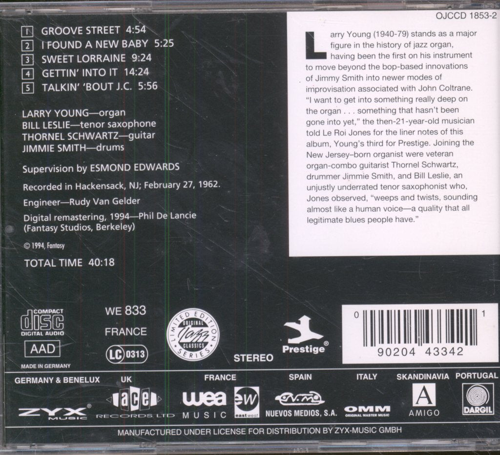Larry Young - Groove Street - Cd