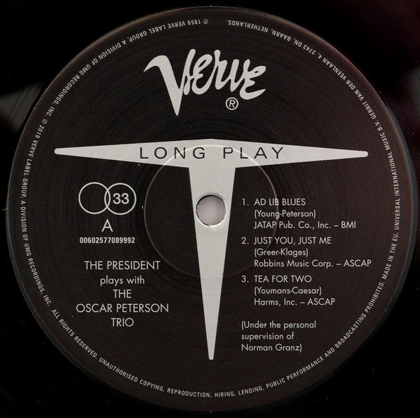 Lester Young - President Plays With The Oscar Peterson Trio - Lp